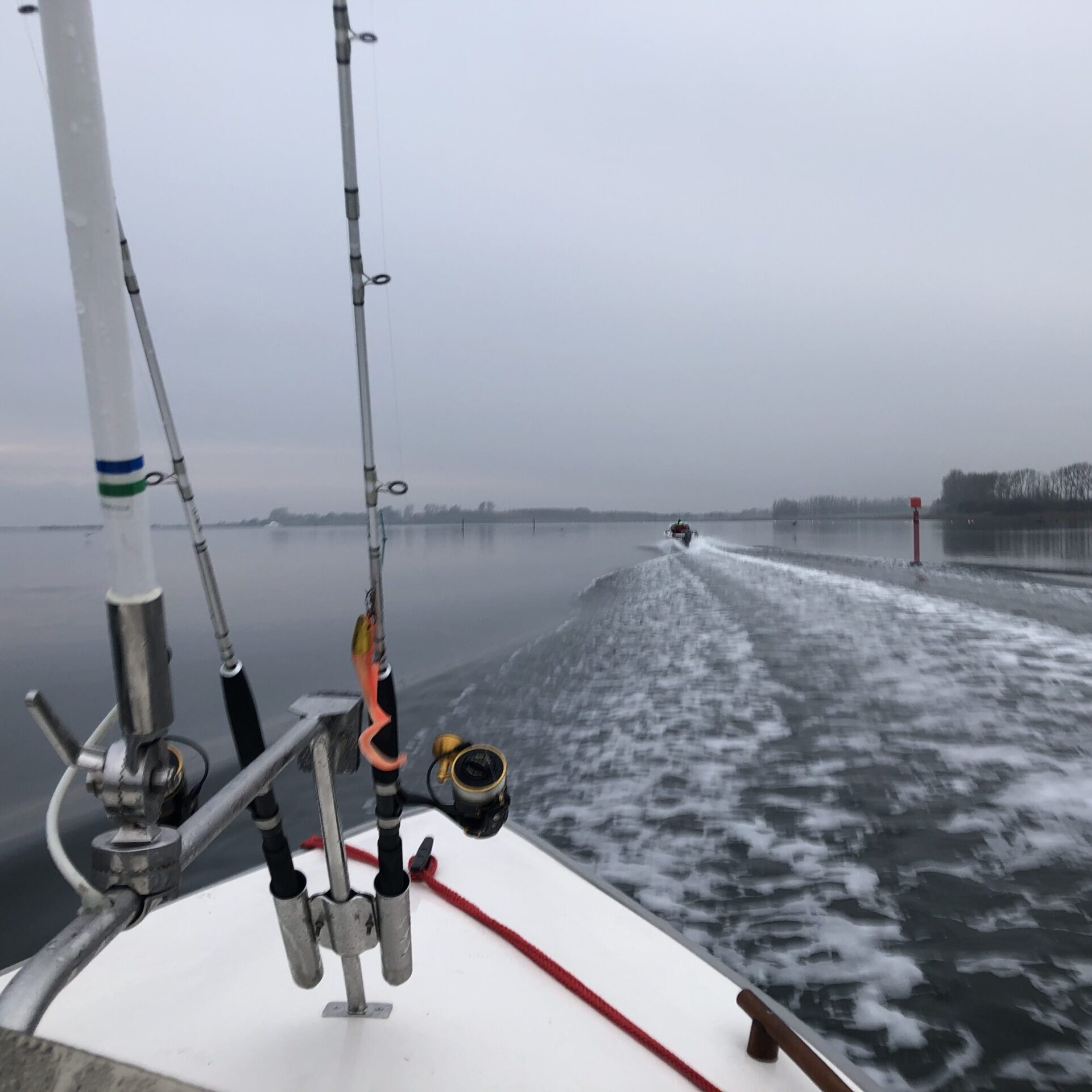 Mopa på vej uid på fisketur Korsør